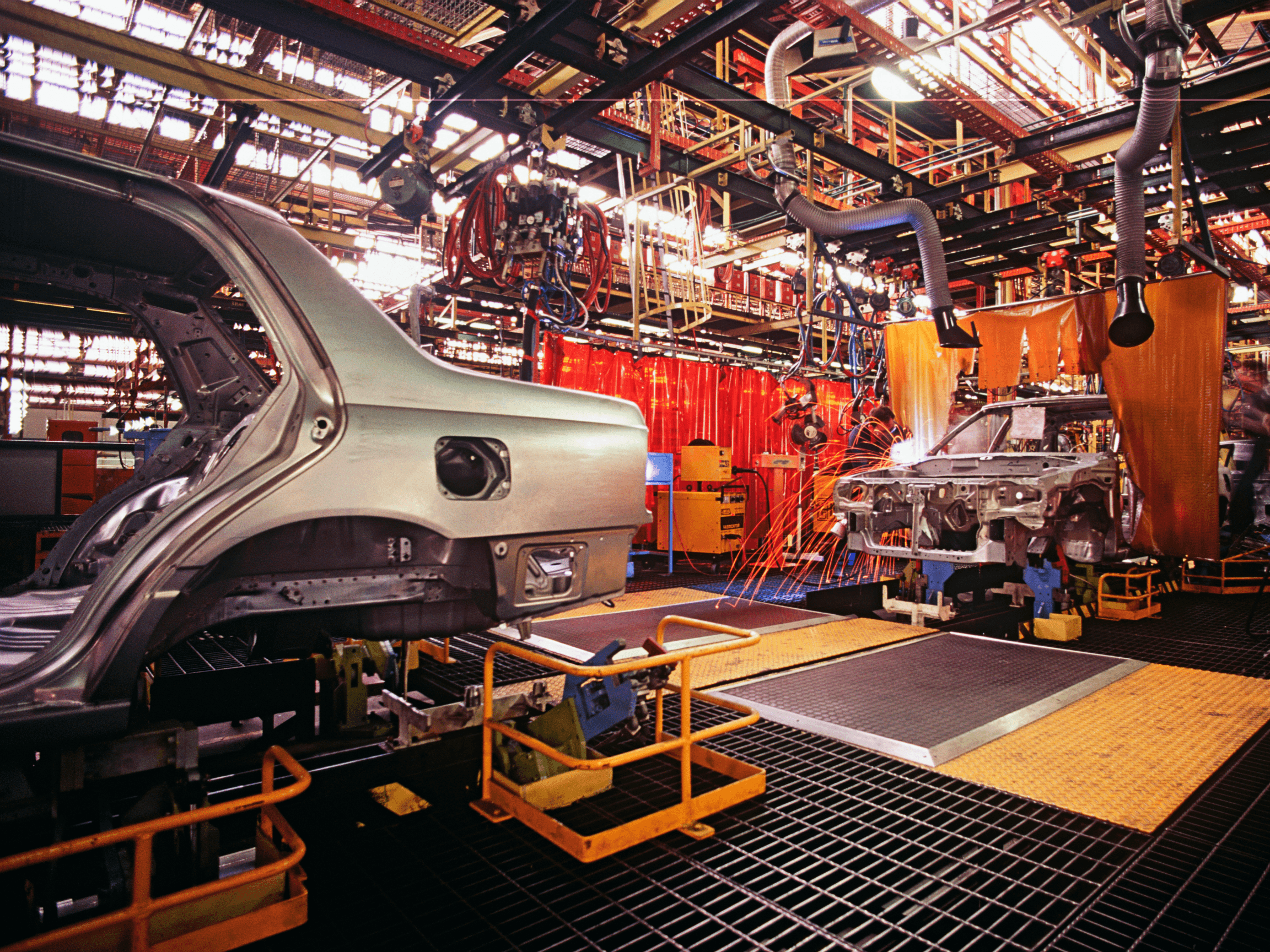 Automotive manufacturing line for supply chain risk management